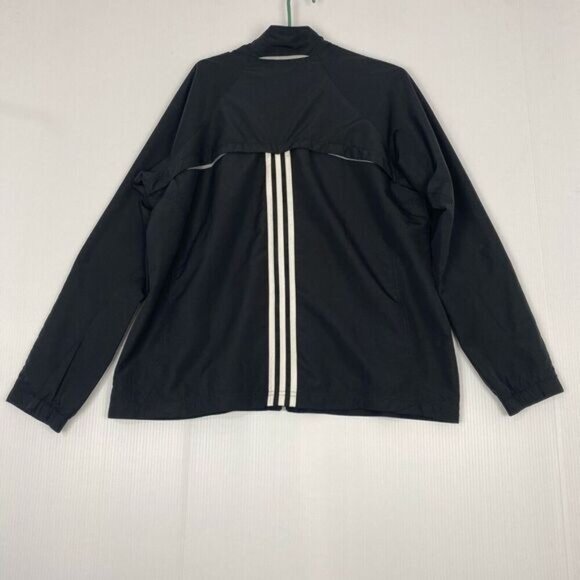Vintage Adidas Jacket Women’s XL Full Zip Mesh Lining Vented Striped Windbreaker - Picture 6 of 14